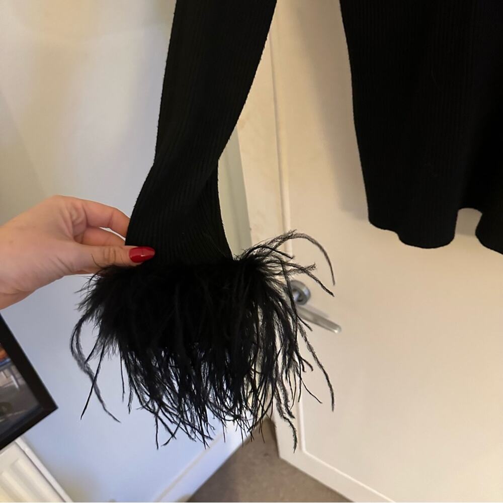 Black Fitted Embellished Blouse - Picture 4 of 4